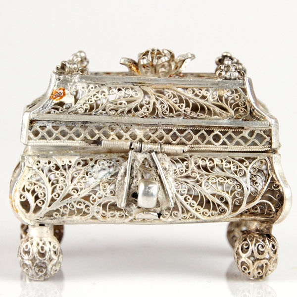 Rare 91 Silver Filigree Spice Box Besamim By Fyedor Pichugin Moscow ...