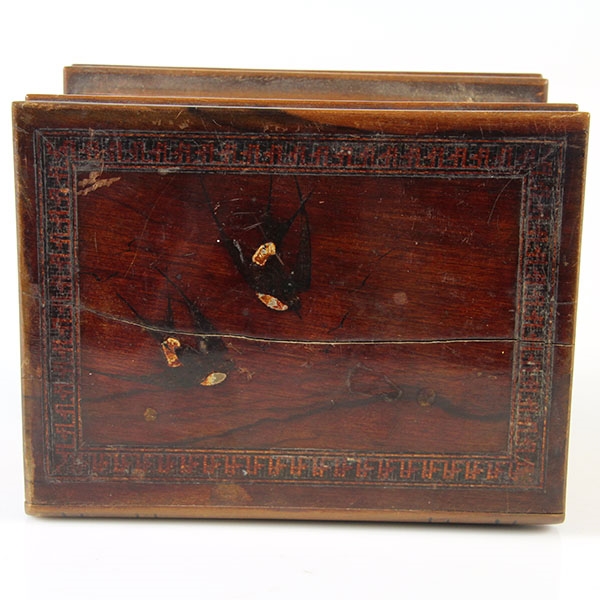 Antique Olive Wood Book Shelf Shaped Jewelry Box eBay