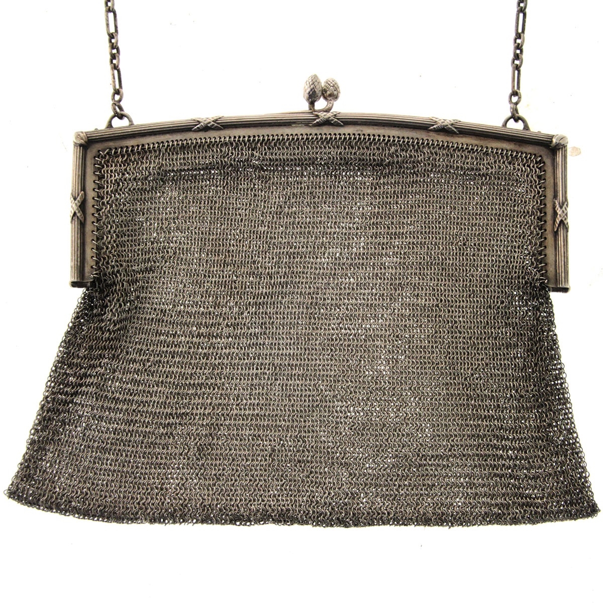 French Sterling Silver Mesh Purse Handbag Circa 1900 | eBay